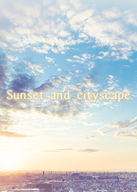 癒し効果で運気アップ☆夕日と街並み