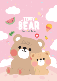 Teddy Bear Kawaii Galaxy Pink