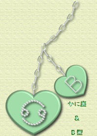Heart pendant(Cancer & B)