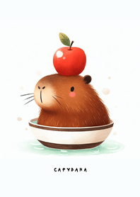Capybara and the Red Apple