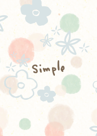 Simply watercolor Circle Flower19 Japan