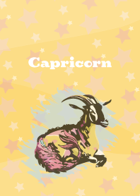 Capricorn constellation on light yellow