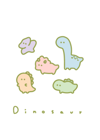 ไดโนเสาร์น่ารัก。green white