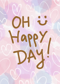 Watercolor pink2 white heart smile23