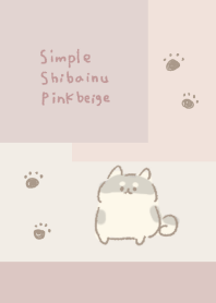 simple Shiba Inu black pink beige.