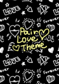 Love heart rakugaki / pair:black