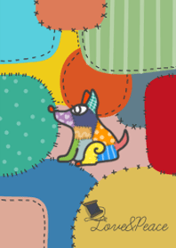 สุนัขลายเย็บปะติดปะต่อกัน [สีสัน]