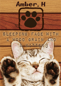 Wood grain and kitten No.3