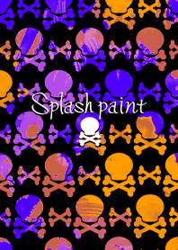 Splash paint skull -Halloween-