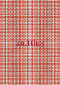 Checked knitting 15