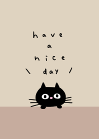 By Accident Cat Beige Have A Nice Day Line Theme Line Store