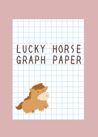 LUCKY HORSE GRAPH PAPER-DUSTY PINKj