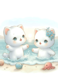 Cute Kittens in the Sea V.1