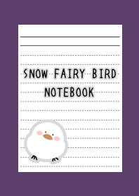 SNOW FAIRY BIRD NOTEBOOK-DEEP PURPLEj