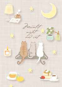 brown Moonlit night and cat 03_2
