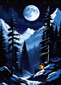 ตั้งแคมป์ในภูเขาเวลากลางคืน 5F1665