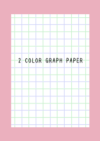 2 COLOR GRAPH PAPER/GREEN&PUR/ROSE PINK