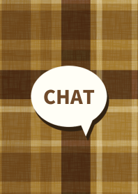 SIMPLE CHAT DESIGN[BROWN CHECK]