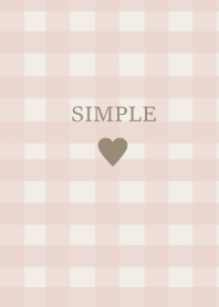 SIMPLE HEART_check beigepink