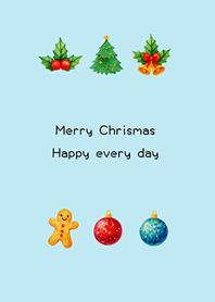 可愛聖誕節小物(水藍色)