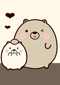 Brown and white bear