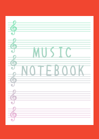 GRADIENT MUSIC NOTEBOOK-RED
