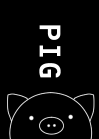 Black pig. Pig. PIG.