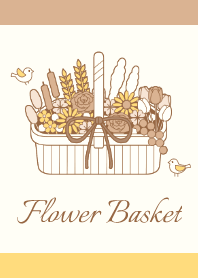 Flower 014-2 (Basket/Beige/Yellow)