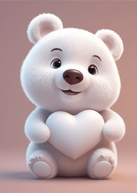 The bear has a heart.
