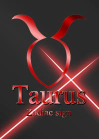 Zodiac signs Taurus RedBlack2 symbolmark