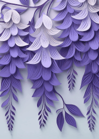 Wisteria flower paper cutting Vol.1