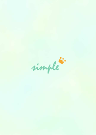 王冠 水彩'綠色'