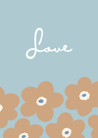 in bloom, flower w - sea blue