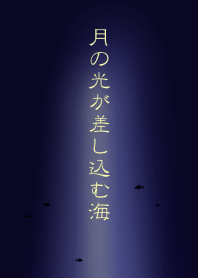 月の光が差し込む海
