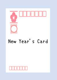 New Year's Card-BLUE GRAY