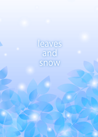 leaves and snow