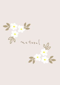 Natural floral darkish beige5 from Japan