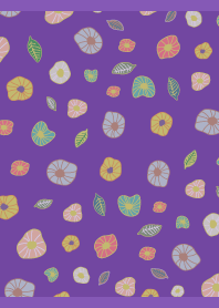 Colorful small flowers on purple JP