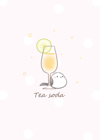 Shimaenaga and Tea soda -pink- 2
