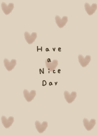 Light beige and fluffy hearts.