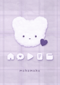 もこもこ & くま ♥ チェック柄 F-05