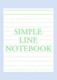 SIMPLE GREEN LINE NOTEBOOK/BLUE GRAY