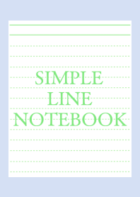 SIMPLE GREEN LINE NOTEBOOK-BLUE GRAY