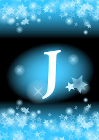 J-Initial- Light blue star
