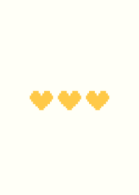 tiny pixel art heart.(yellow08)
