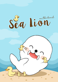 สิงโตทะเลบนชายหาด