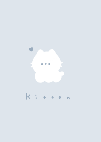 ゆるいねこ。淡いブルー