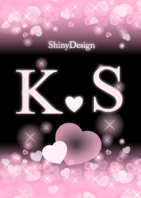 K&S イニシャル 運気UP!ピンクハート