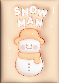 ぷっくり雪だるま[オレンジ][スノーマン] - LINE 着せかえ | LINE STORE