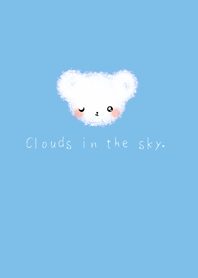 Cloud Bear - White on Indigo